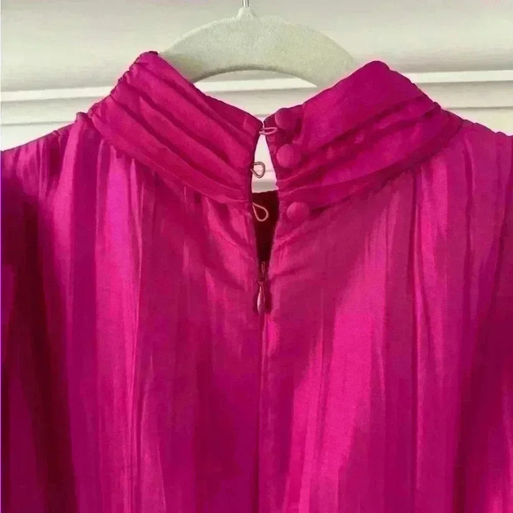 NWT Jonathan Simkhai Bougainvillea Pink Merilyn Taffeta Mini  Dress Size 8 - Picture 6 of 8